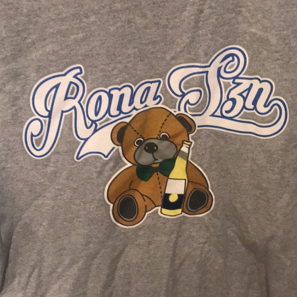 Nelk Boys Rona Bear with Corona Beer Grey Tshirt - Picture 2 of 4
